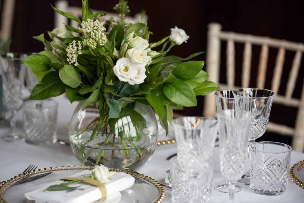 Wedding-catering north wales , floral centre pieces