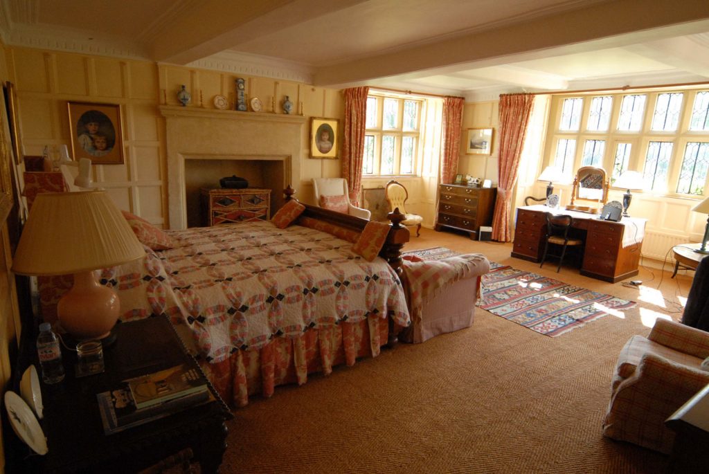 main bedroom at Pentrehobyn Hall